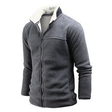 DAKUANG 男款保暖內刷毛高領拉鍊外套