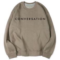 VENHIT CONVERSATION字樣寬鬆刷絨長袖上衣