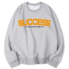 VENHIT SUCCESS字樣寬鬆刷絨長袖上衣