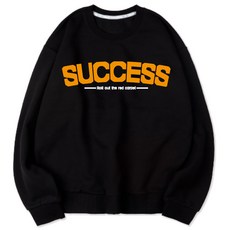 VENHIT SUCCESS字樣寬鬆刷絨長袖上衣