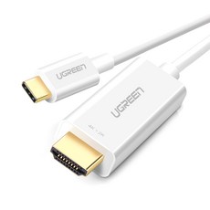 UGREEN 綠聯 4K Type-C 轉 HDMI 鏡像 MHL 電纜 1.5m, 白色的, 1個