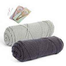 brand yarn 針織圍巾披肩DIY套組, 1組, E（08號、14號）