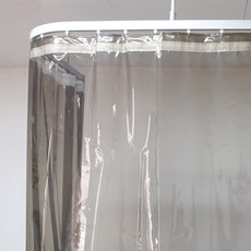 Maison Textile 0.15T PU防風防寒塑膠門簾 黑色透明, 1個