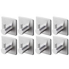 波瑪不銹鋼多用途膠衣架1孔方形, 單色, 8個