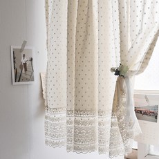 Cozy Cotton 仲夏夜之夢長版門簾, 奶油米色