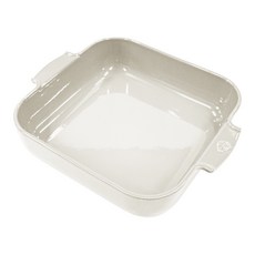 PEUGEOT 아폴리아 세라믹 정사각 베이커 오븐접시 36cm, 크림, 1개