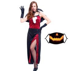 Stupid 萬聖節貴族吸血鬼女性服裝 + 南瓜面具套裝