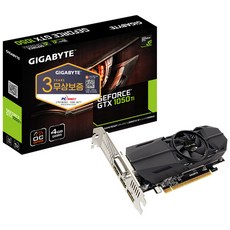 기가바이트 지포스 GTX1050 Ti UD2 D5 4GB Nano LP 피씨디렉트 그래픽카드, GV-N105TOC-4GL