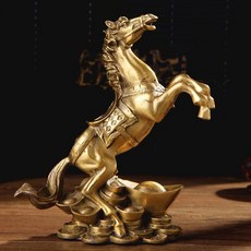財運風水馬黃銅像, 單一顏色