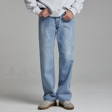 MILLIONCOR 男士蓋帶寬寬鬆直筒牛仔 CONA 1013