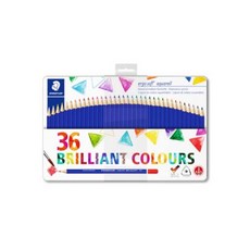 STAEDTLER Ergosoft3角水彩色鉛筆+鐵盒 隨機出貨, 36色