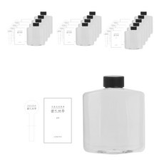 寬版扁平PET瓶 250ml + 黑色瓶蓋 + 冷萃咖啡貼紙S組, 14套