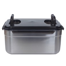 eBK 灰色不鏽鋼保鮮盒, 10L, 1個