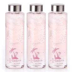 Bulkuck Bottle 夏威夷塑膠水瓶, 粉色夏威夷, 1L, 3個