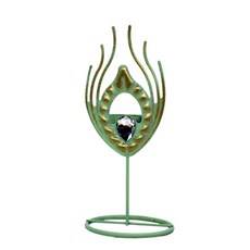 JH Company 奢華羽毛風格燭台 A款, 綠色