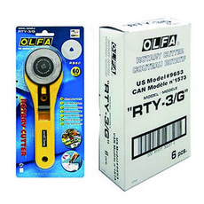 올파 로터리 커터 60mm RTY-3/G 6p, 혼합색상, 1개