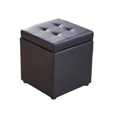 GAPANG 真皮矮椅 No.08, 黑色