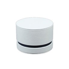 The Flow Company 高級人造皮革圓形戒指項鍊盒, 白色, 1個