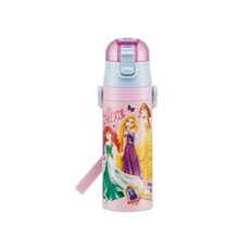 Skater 迪士尼公主不鏽鋼彈蓋式水壺, 混色, 470ml