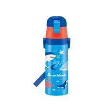 Skater 印花肩背不鏽鋼水瓶, 混色, 470ml