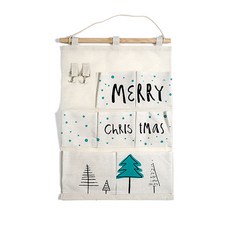 The Flow Company生活流動聖誕節布壁掛口袋, 藍色
