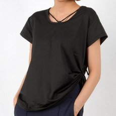 女士側開衩運動分層T恤 lkc19304