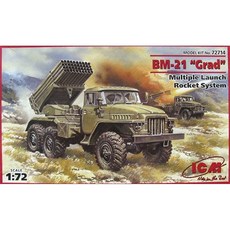 ICM 1:72 BM-21 122mm Grad多管火箭炮塑膠模型 72714, 1個