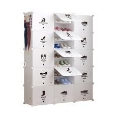 GAPANG 10層魔片組合式掀蓋收納鞋櫃 29號款 白色, 1個
