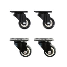 Poma 聚氨酯腳輪 固定型 2p + 旋轉型 2p 套組, 混色