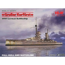 1:700 Grosser Kurfurst 一戰德國戰艦塑膠模型 MS015, 1個