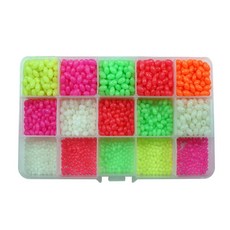 橢圓形彩色珠子材料 10色 各100入, 1套
