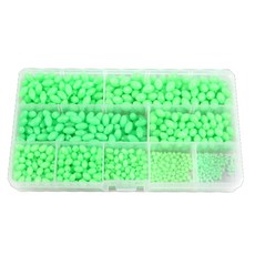 橢圓形夜光釣魚浮標配件 8種組 1000入+盒子, 1套