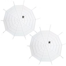 LivingDA 豪華蜘蛛網天花板裝飾 2件組, 白色