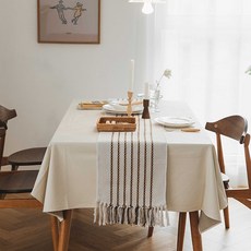 亞麻餐桌桌旗 Q128, 混色, 2 人 (35 x 150 厘米)