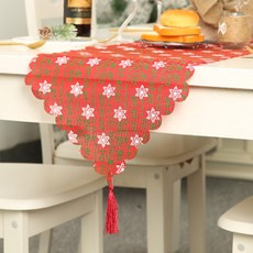 The Flow Company Living Flow 聖誕流蘇圖案桌旗, 齁齁齁, 180 x 35 cm