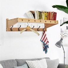 가팡 원목 벽선반 행거 01번 JGGA065, 우드