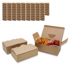 PACKAGE HERO 食物方型牛皮包裝盒, 單色, 100個