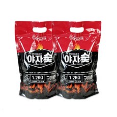 노마드 야자숯 간편점화형, 1.2kg, 2개
