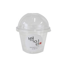 圓頂蓋透明馬芬杯 小 100入+百日貼紙韓文2 100入, 1套