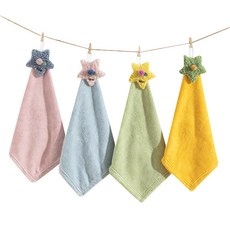 花造型廚房抹布 4入 CF04, 混色, 1套