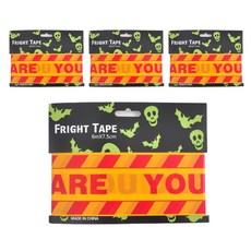 萬聖節裝飾警告膠帶, 橘色 1號, 4個