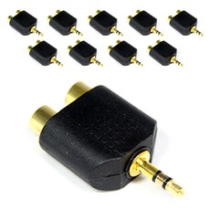 마하링크 Stereo 3.5 to RCA M F X2 Y 젠더, CP-1397, 10개