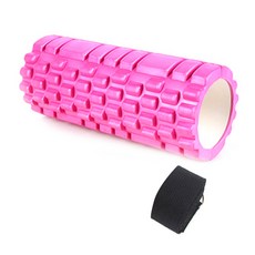 Lenwave 雙面優質泡沫滾輪+瑜伽帶隨機發貨, 粉色（泡沫軸）