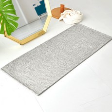 데니스 헤링본 자가드 발 주방매트, 그레이