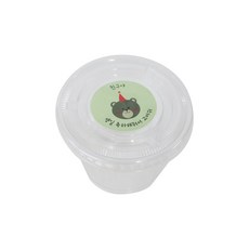 扁平透明鬆餅杯奶牛+朋友生日快樂泰迪熊貼紙隨機出貨套組, 100套