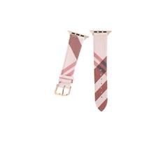 VICHELLE 條紋圖案 Apple Watch 5 皮革錶帶 40mm, 粉紅色, 1個