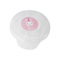 平面透明瑪芬杯 小 + 朋友生日快樂兔子貼紙組, 100套