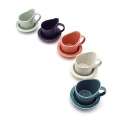 달소금 陶瓷單人紙杯架杯墊 5件組, 五色, 1個