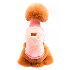 알럽펫 반려동물 클래식 카라 양털 스웨터, 핑크, 1개