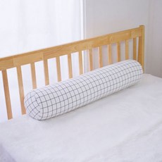 柔軟圓柱長抱枕套, 白色的